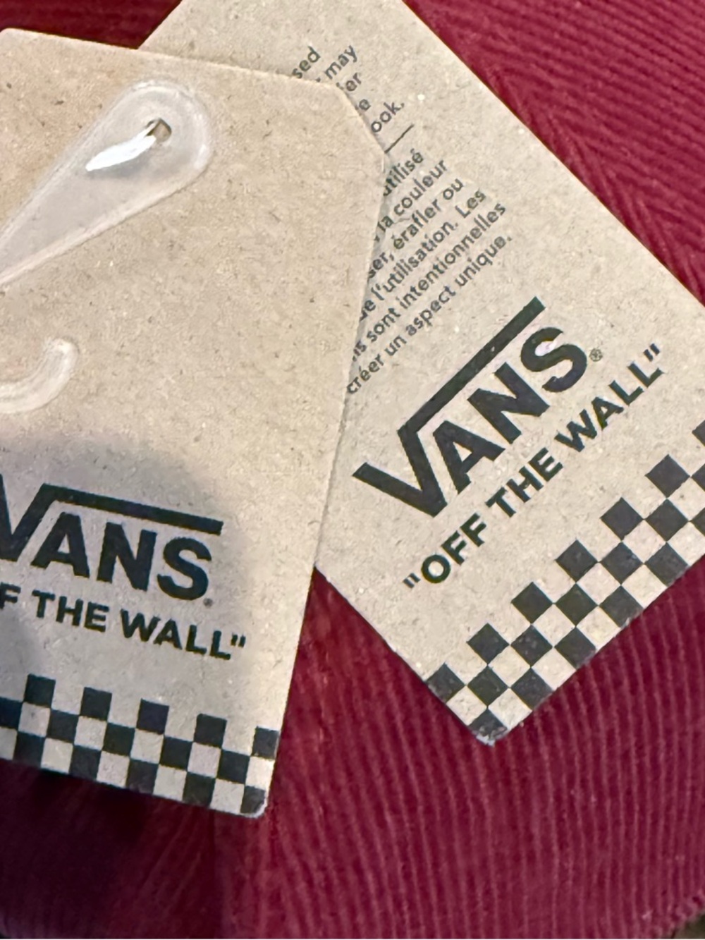 NEW Vans Corduroy Snapback Hat in Burgundy - Unisex - One Size - Picture 3 of 6